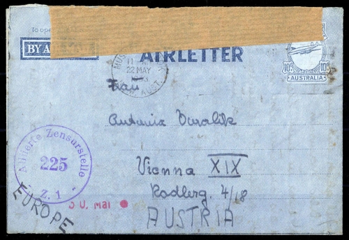 1953, Australien, LF, Brief