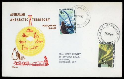1966, Australische Gebiete in der Antarktis, 8, 10, Brief