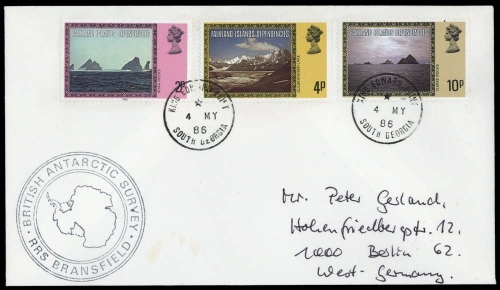 Falkland Abhänige Gebiete F Süd Georgien, 87 II u.a., Brief