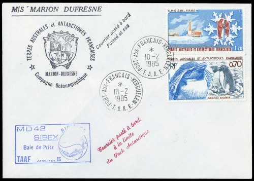 1985, Französische Gebiete in der Antarktis, 183, 185, Brief
