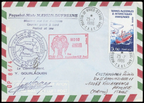 1986, Französische Gebiete in der Antarktis, 213, Brief