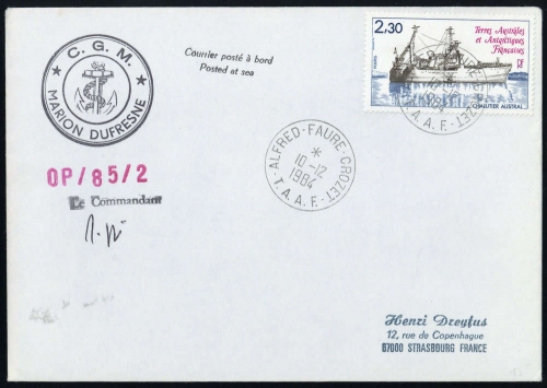 1984, Französische Gebiete in der Antarktis, 175, Brief