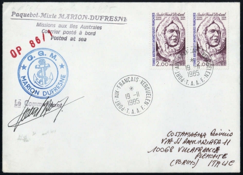1985, Französische Gebiete in der Antarktis, 202 (2), Brief