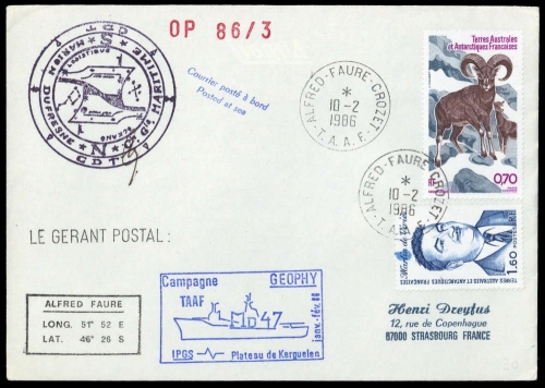 1986, Französische Gebiete in der Antarktis, 174, 198, Brief