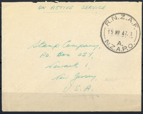 1947, Neuseeland, Brief