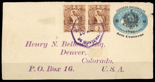 1886, Guatemala, UA 7, 32 (2), Briefst.
