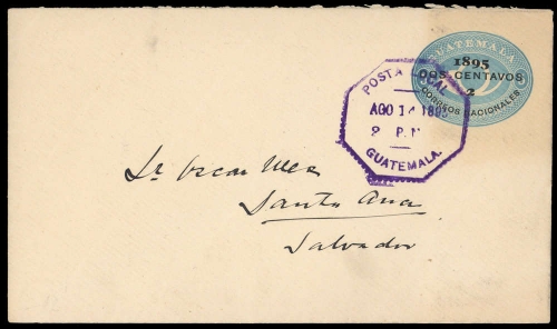 1895, Guatemala, U 6, Brief