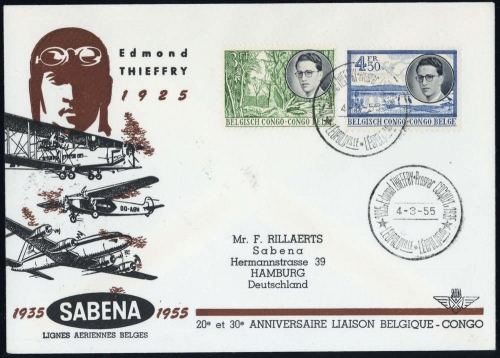 1955, Belgisch Kongo, 323-24, Brief