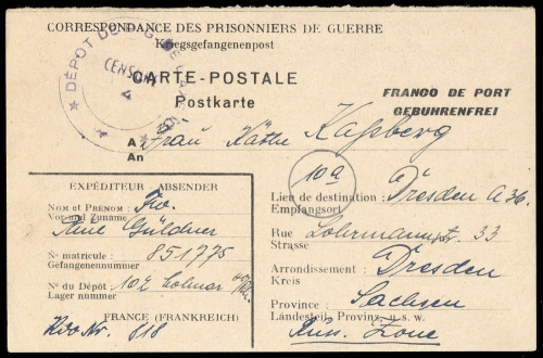 1947, Kriegsgefangenenlagerpost, Brief