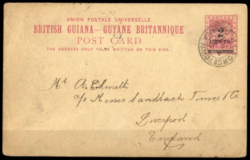 1892, Guyana, P 6 II, Brief