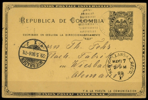 1891, Kolumbien, P 11 b, Brief