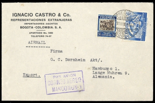 1932, Kolumbien, 393 u.a., Brief