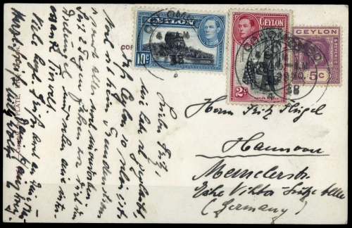 1927, Ceylon, 234 u.a., Brief