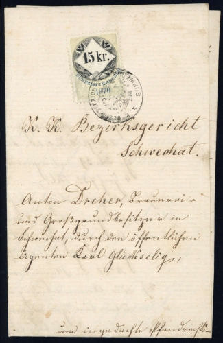 1870, Österreich, Brief