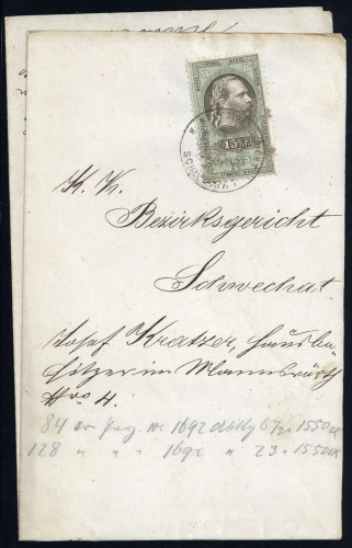 1875, Österreich, Brief