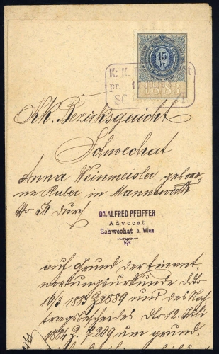 1883, Österreich, Brief