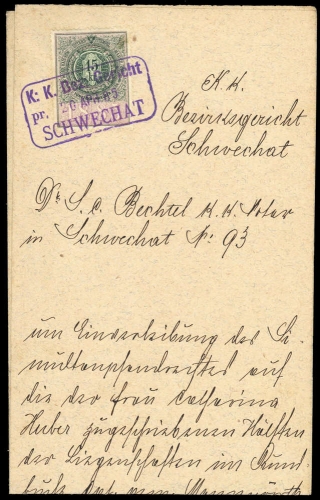 1885, Österreich, Brief