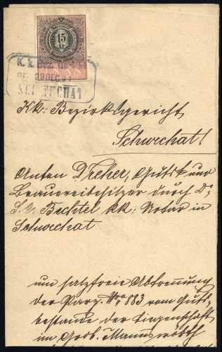 1888, Österreich, Brief