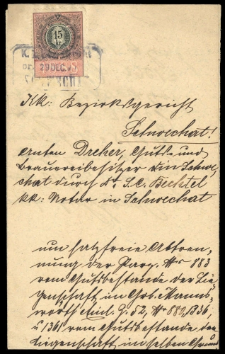 1888, Österreich, Brief