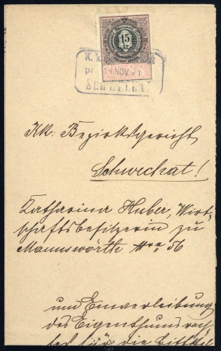 1888, Österreich, Brief