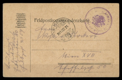 1914, Österreich Feldpost Allgemeine Ausgaben, Brief
