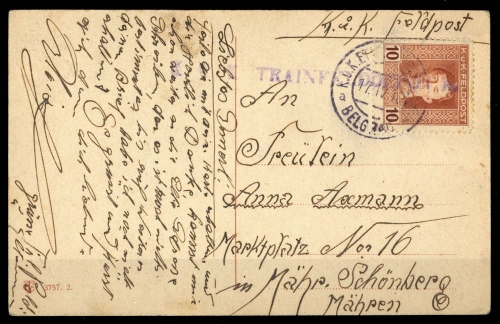 1917, Österreich Feldpost Allgemeine Ausgaben, 58 A, Brief