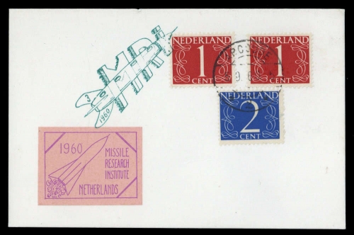 1960, Luftfahrt,Raketenpost,internationale nach 1945, NL 468-69, ...