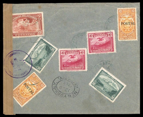 1947, Ecuador, A 385 (2) u.a., Brief