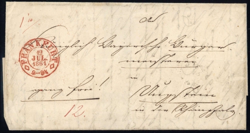 Altdeutschland Thurn und Taxis, Brief
