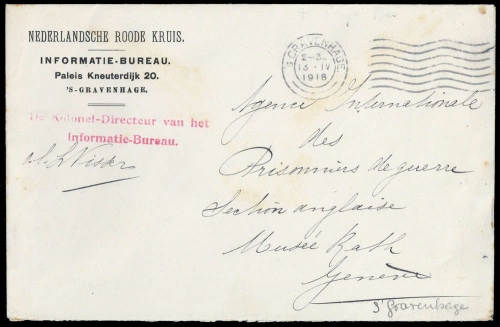 1918, Int.Organisationen,Rotes Kreuz,, Brief