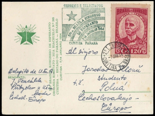1954, Kunst u. Kultur,Esperanto,, Br. 748, Brief