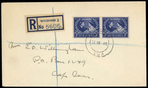 1948, Namibia, 258-59 ZD, FDC