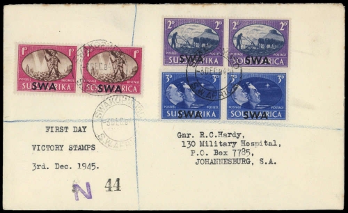 1945, Namibia, 246-51, FDC