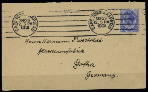 1913, Südafrika, 6, Brief