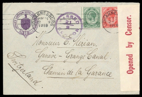 1913, Südafrika, 2-3 A, Brief
