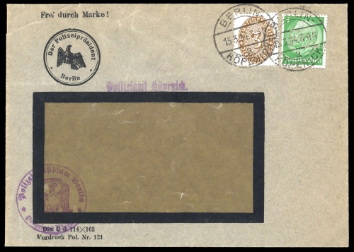 1934, Deutsches Reich, 515 POL, D 114, Brief