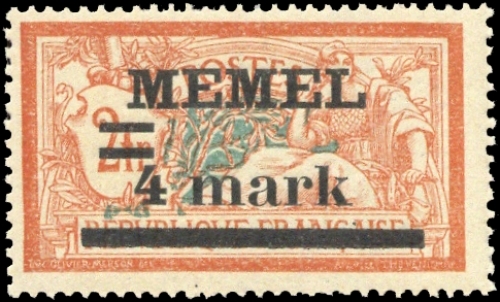 1920, Memel, 31 I y PF Ia, **