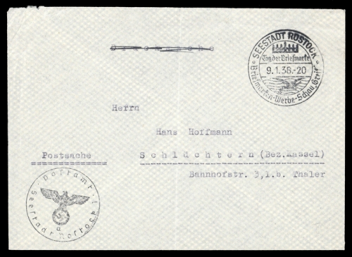 1938, Postgeschichte,Tag der Briefmarke,Deutschland bis 1945, Brief
