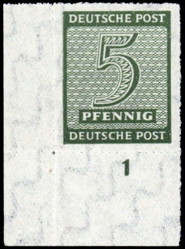 1945, SBZ Westsachsen, 116 DX Ecke, **