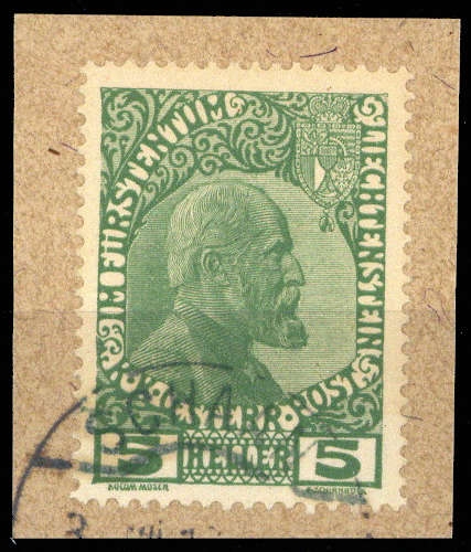1912, Liechtenstein, 1 y, Briefst.