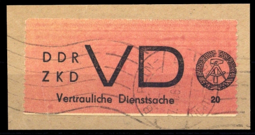 1965, DDR Vertrauliche Dienstsachen, VD 1 A, Briefst.