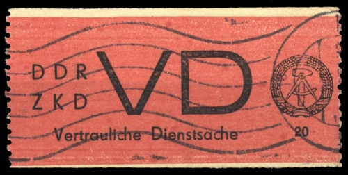 1965, DDR Vertrauliche Dienstsachen, VD 1 A, gest.