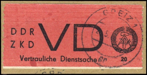 1965, DDR Vertrauliche Dienstsachen, VD 1 A, Briefst.