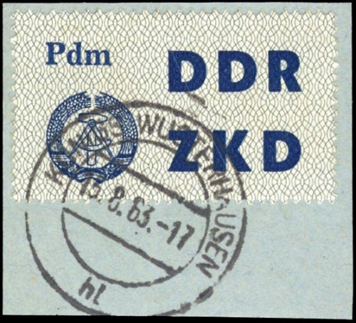 1963, DDR Verwaltungspost C Laufkontrollzettel ZKD, 12, Briefst.