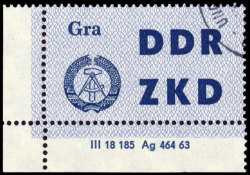 1963, DDR Verwaltungspost C Laufkontrollzettel ZKD, 6 DV 2, cto