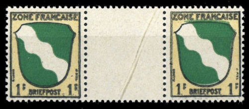 1945, Französische Zone Allgemeine Ausgabe, 1 ZS QF, **