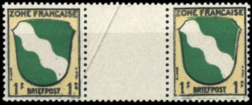 1945, Französische Zone Allgemeine Ausgabe, 1 ZS QF, **