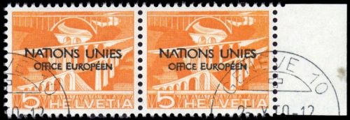 1950, Schweiz Europäisches Amt der Vereinten Nationen ONU, 1 PF ...