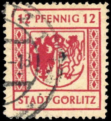 1945, Deutsche Lokalausgabe Görlitz, 4 PF I, gest.