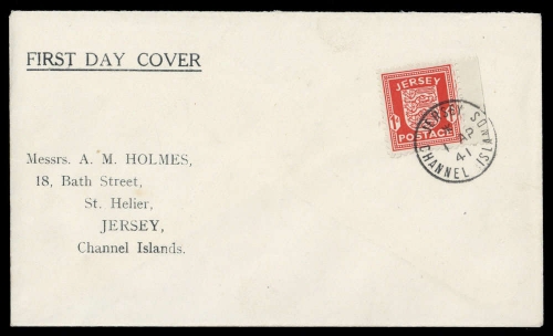 1941, Deutsche Besetzung II. WK Jersey, 1, FDC
